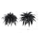 48in. Artificial Halloween Black Boston Fern - Set of 2